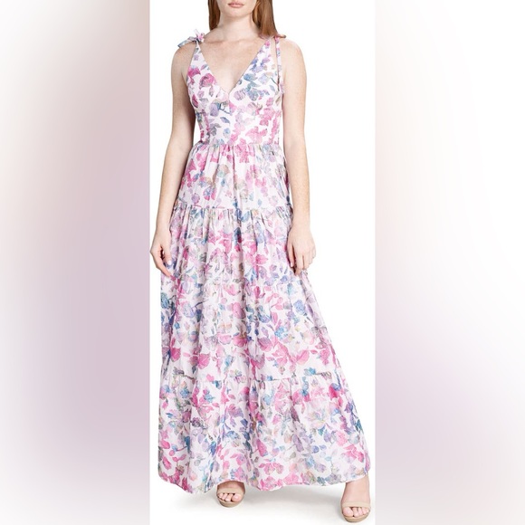 NEW Dress the Population Pearl Floral Cotton Dress